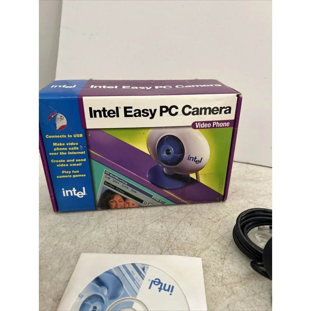 Vintage Retro Intel Easy PC Camera USB Webcam Video Phone Open Box